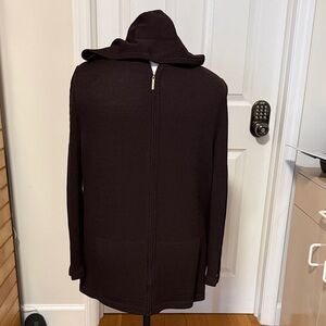 St. Johns Women's Hooded Zip Sweater Suit in Dark Brown